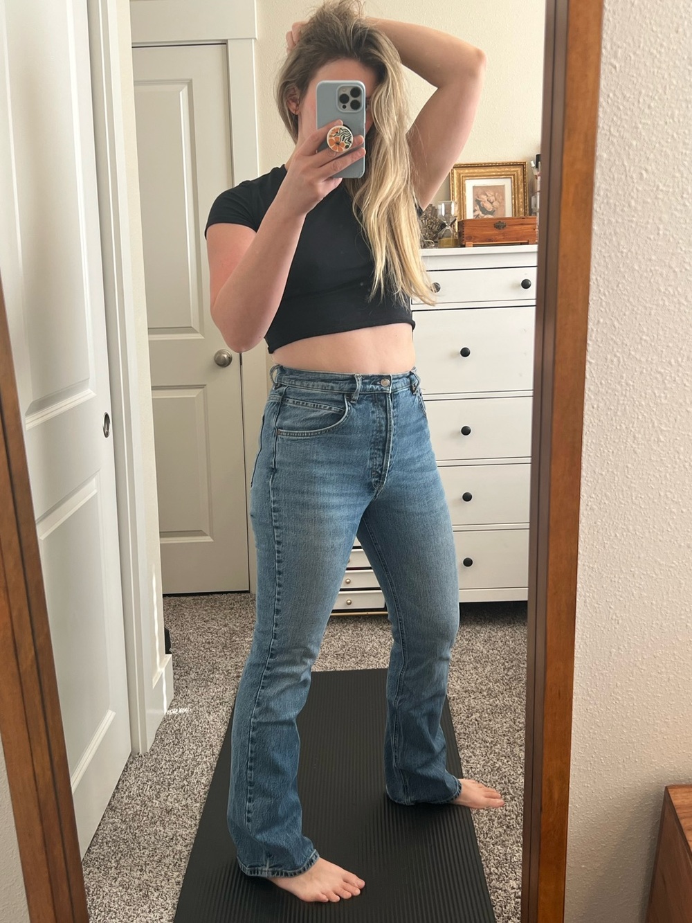 Free People Light Blue Flare Jeans